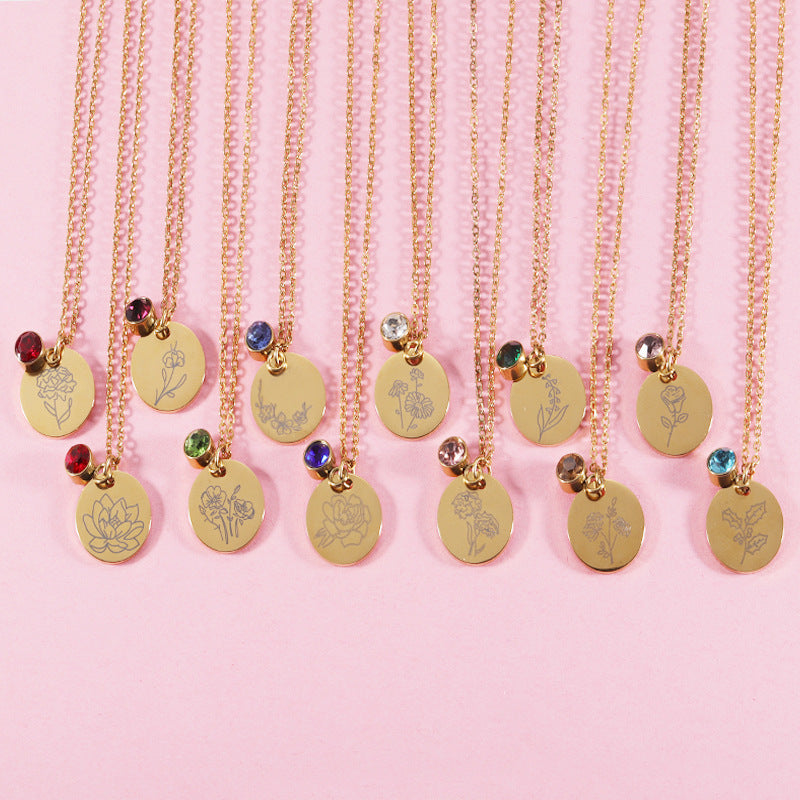 Birthstone Pendant Necklace