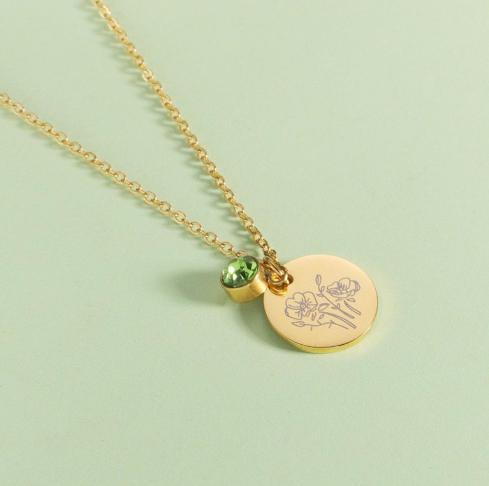 Birthstone Pendant Necklace