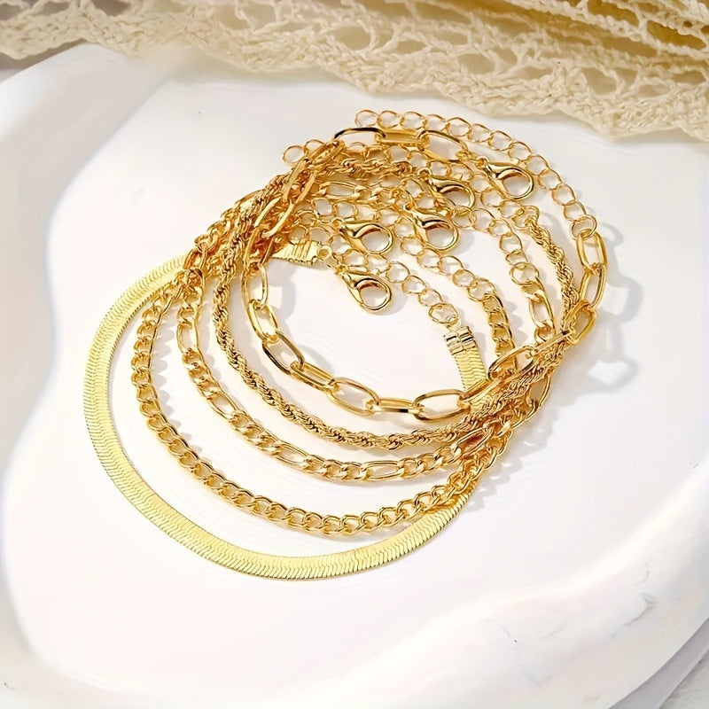 Multi-layer Chain 5 Bracelets