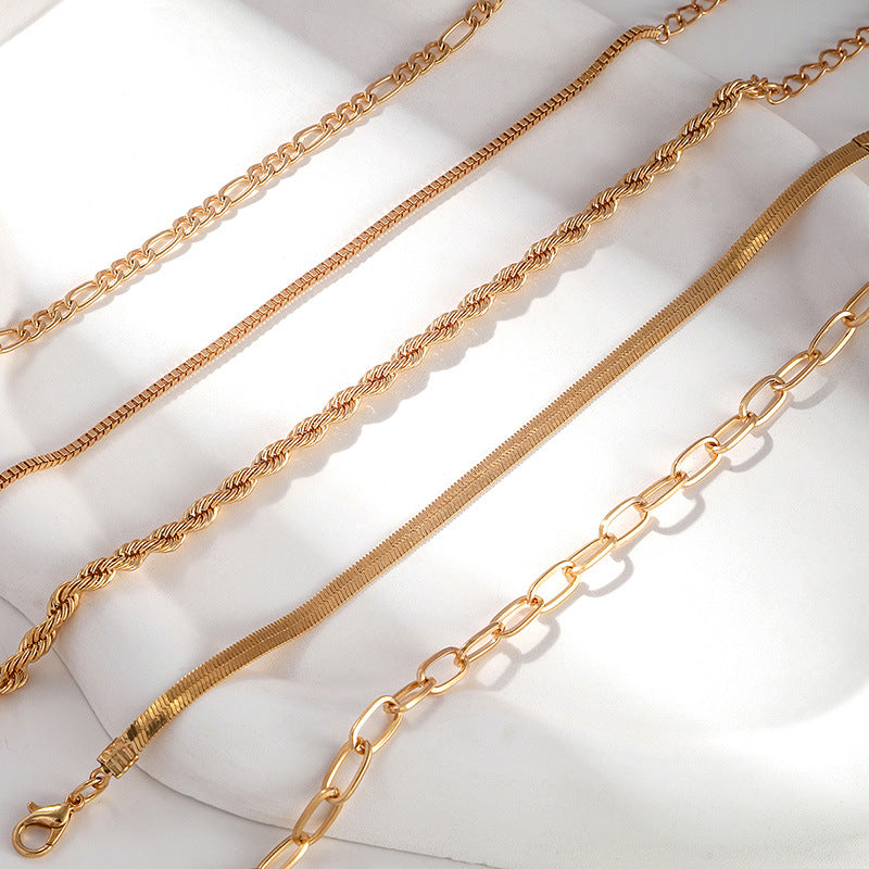 Multi-layer Chain 5 Bracelets